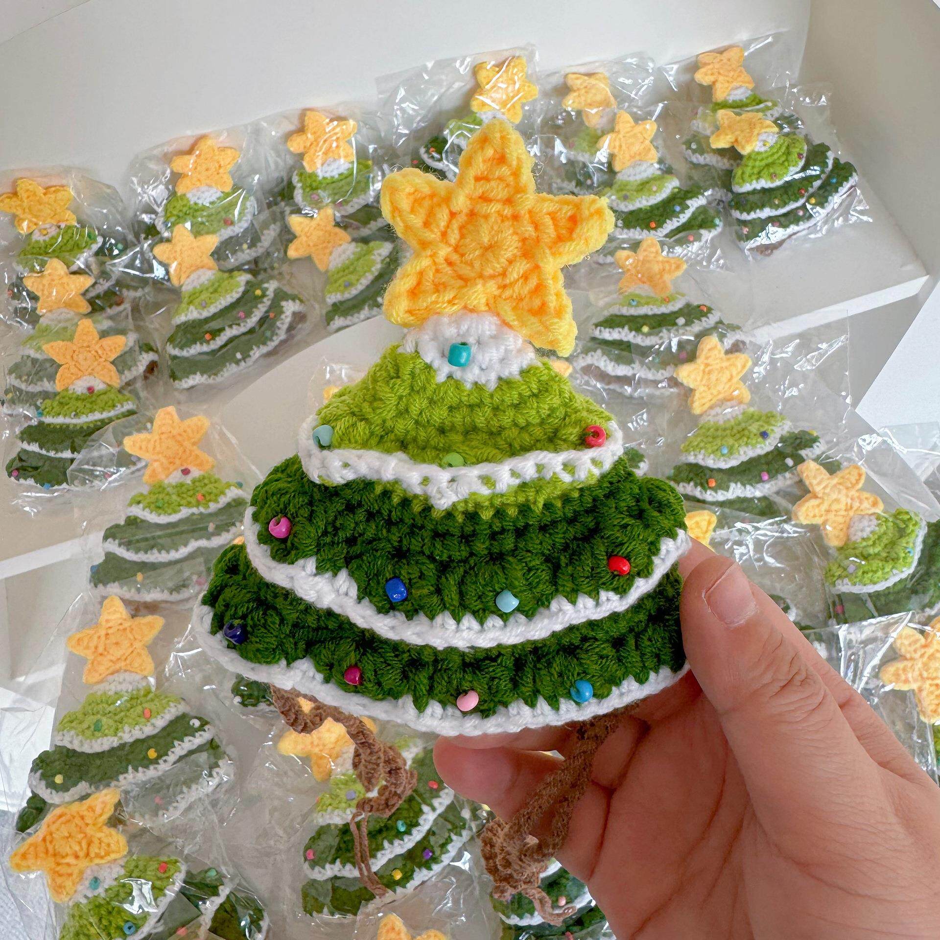 宠物圣诞树帽子毛线帽圣诞礼物猫咪圣诞帽圣诞老人狗狗项圈装饰品
