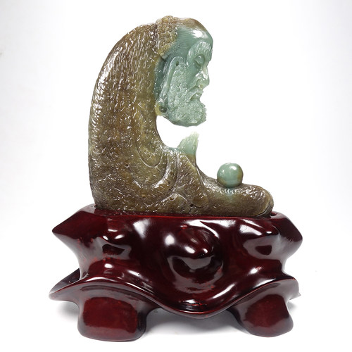 【玉雕大师作品】和田玉《悟道》摆件2364