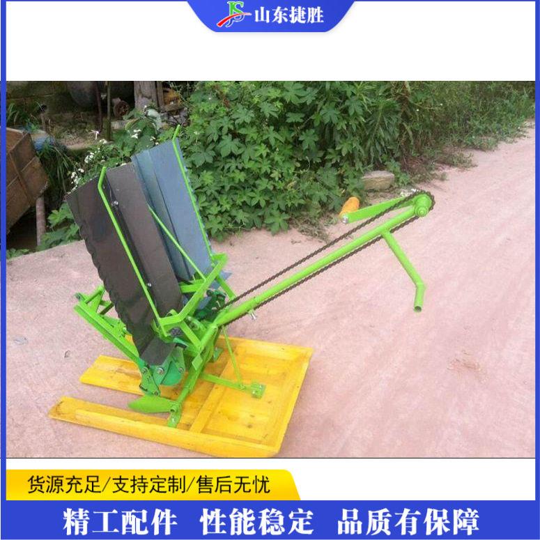 手摇式水稻插秧机农用便捷式水稻栽苗器两行退步式插秧苗设备