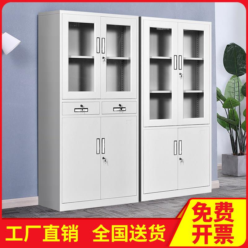 中二斗文件柜铁皮柜资料柜档案柜财务会计凭证柜二抽储物柜子带锁