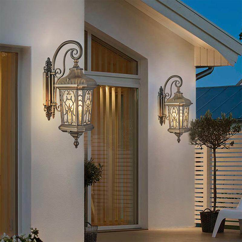 工厂直销户外全铜壁灯欧式铸铜高档别墅大门灯过道LED壁灯花园灯