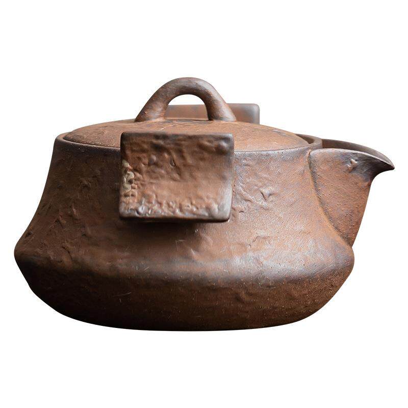 老岩泥泡茶壶家用办公复古陶瓷单壶提梁壶小号防烫手抓壶功夫茶具