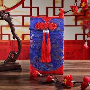 布艺丝绸锦缎特大万元结婚用超大号红包父母改口费绸缎绒布袋