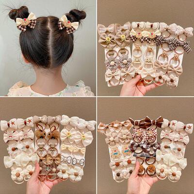 Children bow cartoon hair tie sweet tiara for girls儿童发圈
