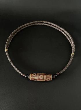 天珠横穿项链绳锁骨链绳蜜蜡横穿吊坠绳挂绳配绳皮绳编绳男士女式