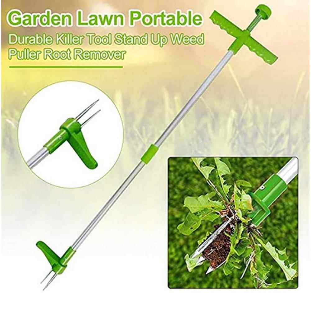 新款拔草器盒装可双节拆分铝管除草挖野菜园艺工具手动除杂草工具