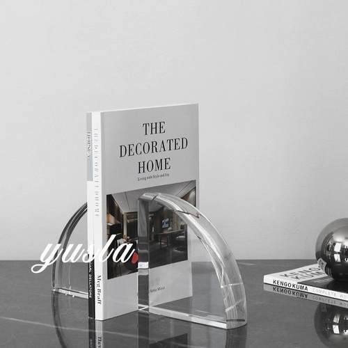 简约现代电视柜书靠书立书挡样板间书房柜办公室展厅摆件软装饰品