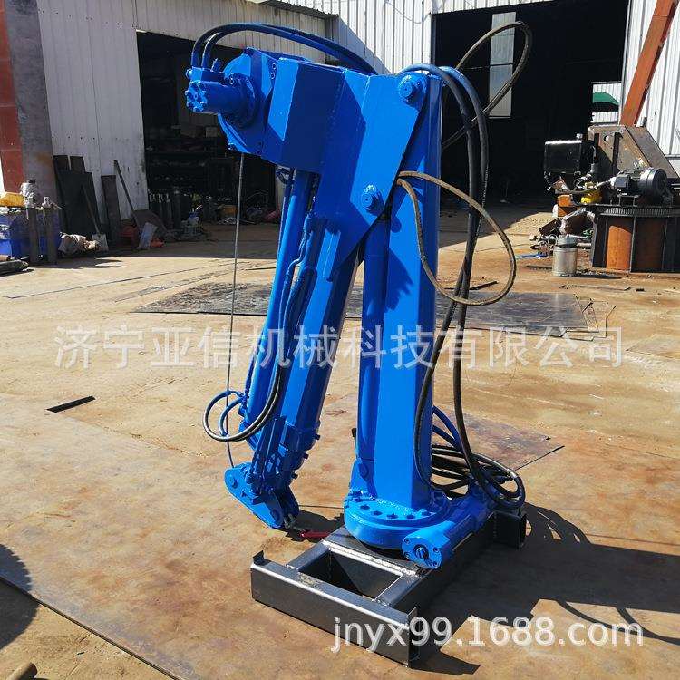 供应多功能车载拆装式液压1.2吨折臂吊机 随车折臂小吊机厂家
