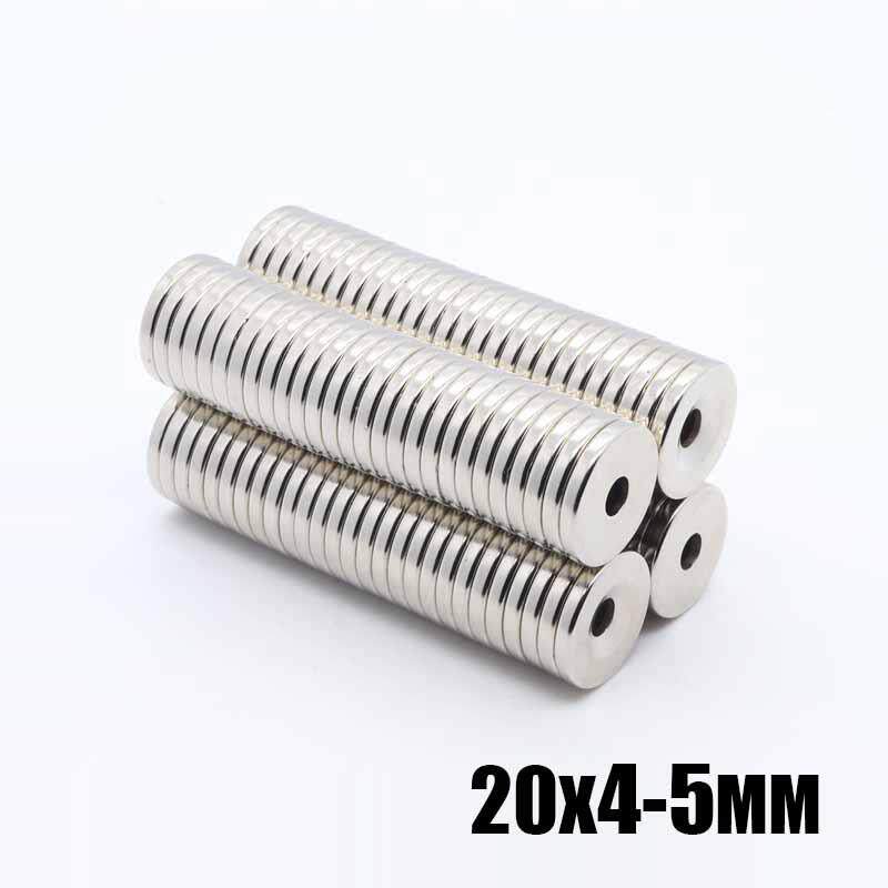 20*4-5小螺丝沉头带孔钕铁硼强磁有现货20x4-5沉孔圆形磁铁吸铁石