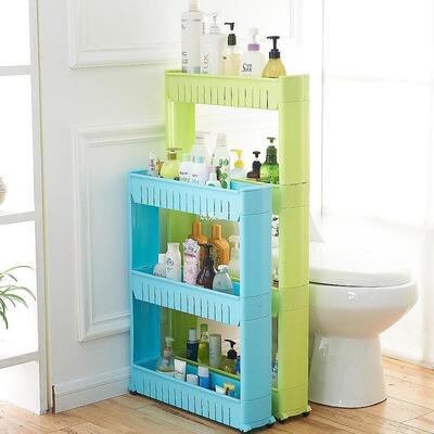 家大全卫间厨房用品小推车可移动夹缝置物架收纳用落地式UAL缝生