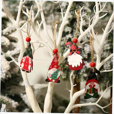 Christmas cartoon forest man four palace grid pendant