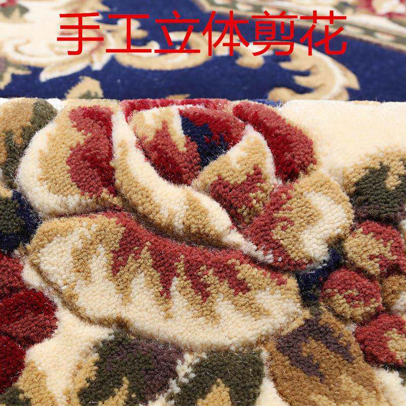 A6L圆形欧式卧室地毯中式地垫大厅客厅茶几下加厚转椅吊篮餐桌大