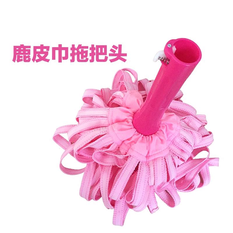 热卖自动拧干卡锁吸水墩布鸡皮拖布懒人鹿皮巾拖把头配件
