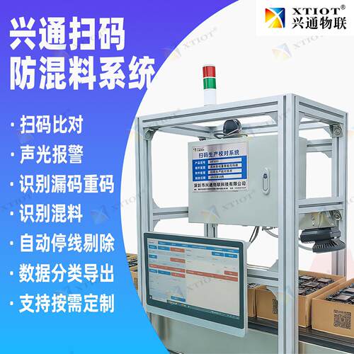 兴通XTS03漏工序管理方案产线漏码重码剔除系统包装线防混料措施