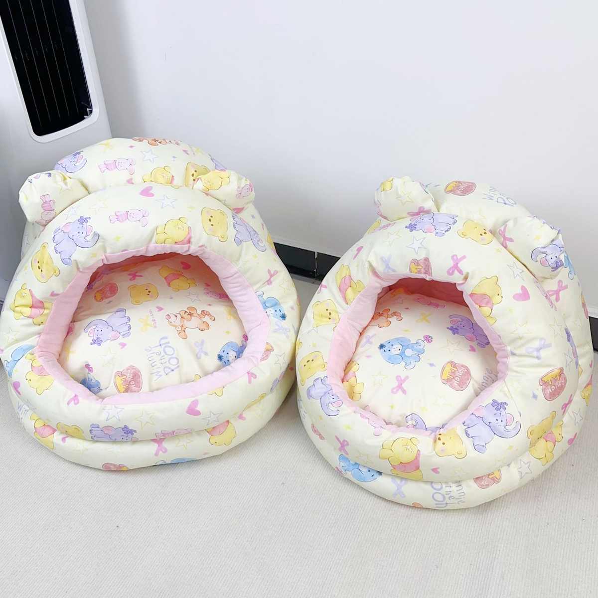 秋冬大耳朵四季宠物窝新款半封闭加厚保暖半包围小型犬窝沙发狗垫