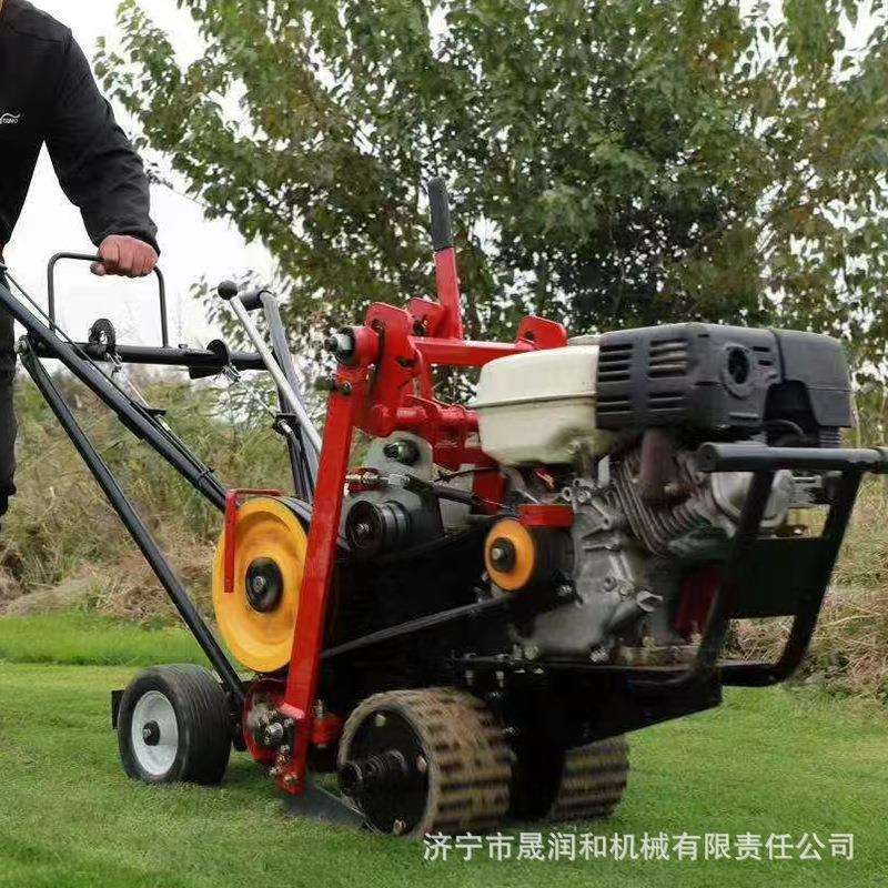 2024新款起草皮机全自动铲草机 手推式子搜草坪移栽机