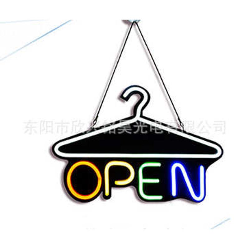 出口柔性霓虹灯带广告牌 发光字LED 霓虹灯牌open霓虹灯