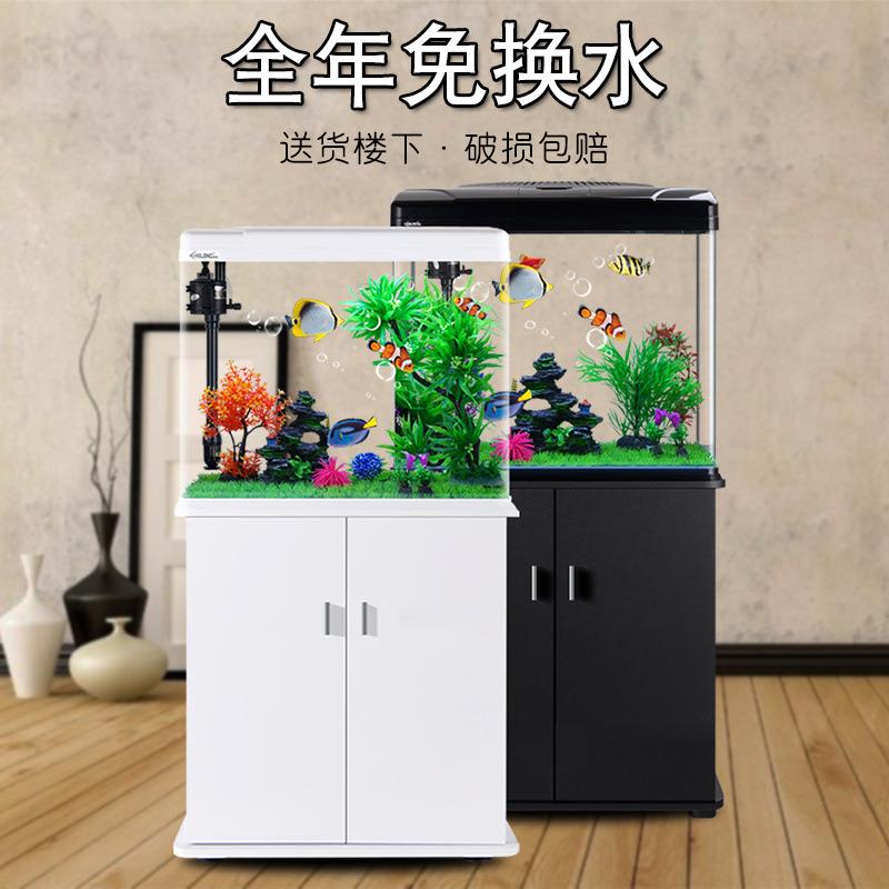 鱼缸加柜子一体观赏立式客厅小型一体电视柜旁新款家用带柜子