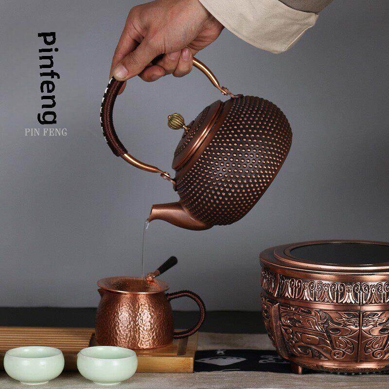 品丰长口铜水壶水壶加厚纯铜茶壶纯手工功夫养生茶具铜器