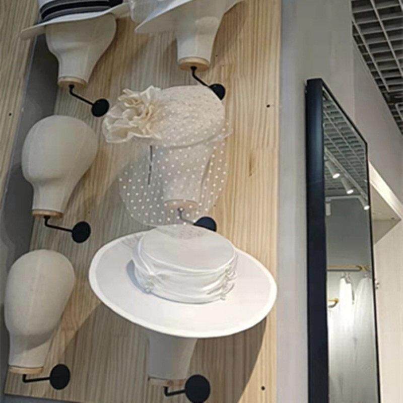 上墙女头模 帽架 帽子展示架 头模展示 模特道具 硬头