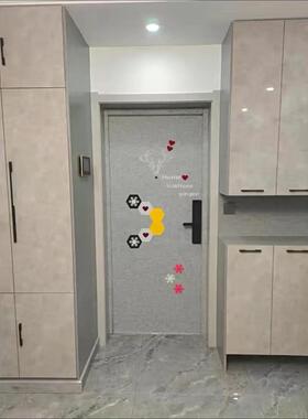 欧式创意防盗门卧室隔音门贴纸毛毡门贴自粘改造入户翻新防撞装饰