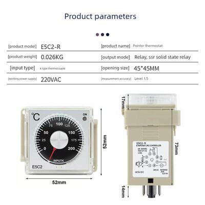 E5C2-R指针式温控器PID烤箱旋钮刻度200度400度控温仪温度调节表