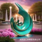 雕塑白钢镂空金属镜面大型异形水池摆件发光不锈钢景观大抽象