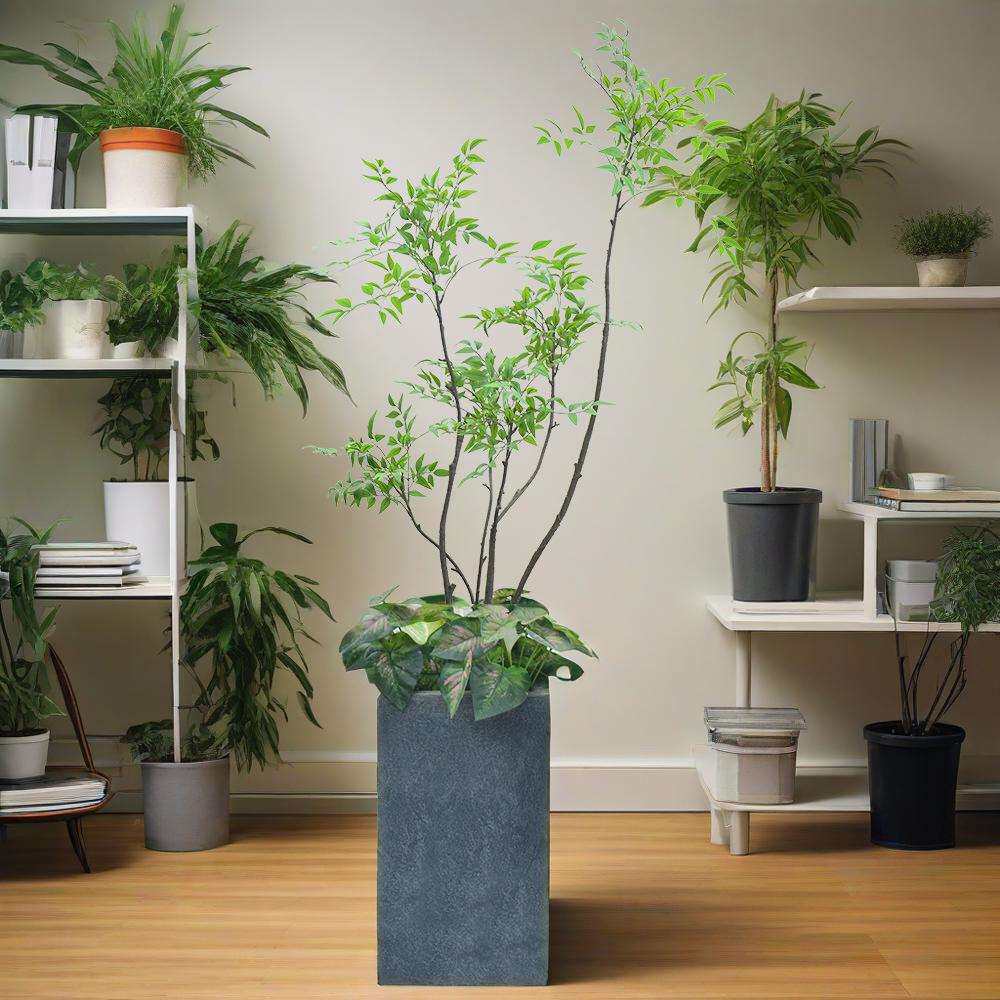 室内仿真绿植组合花槽造景商场咖啡厅隔断软装仿真植物景观布置