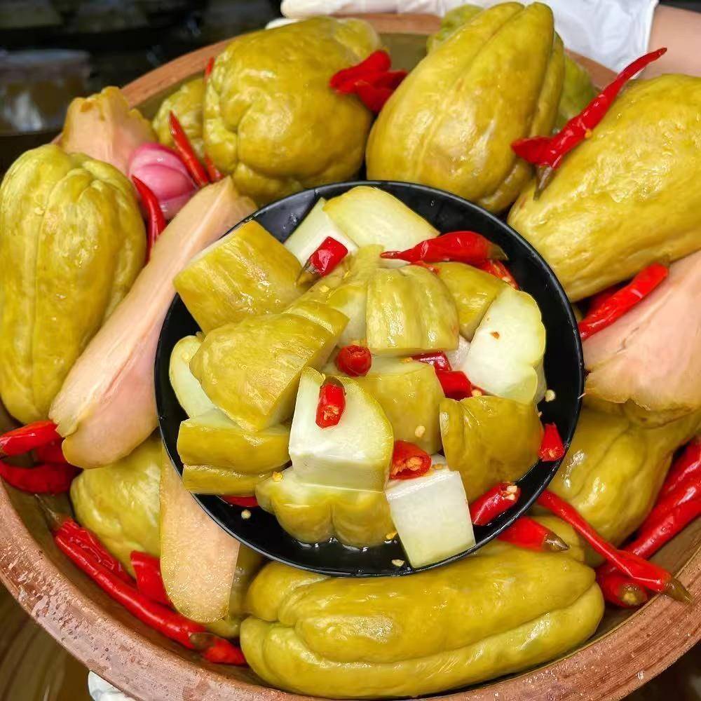 重庆农家佛手瓜四川传统手工老坛酸辣脆嫩爽口泡酸腌制即食泡菜