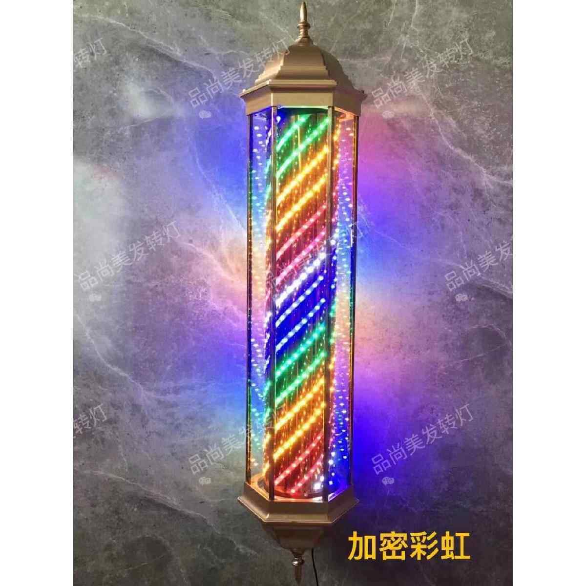 理发店转灯超亮节能Led户外防水发廊壁挂式六角形覆古宫灯小腰