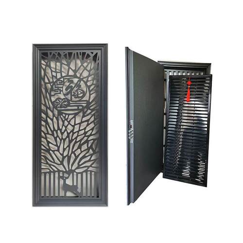 防盗门改加装通风透气透风换气百叶纱窗门门中门子母门通风口改造