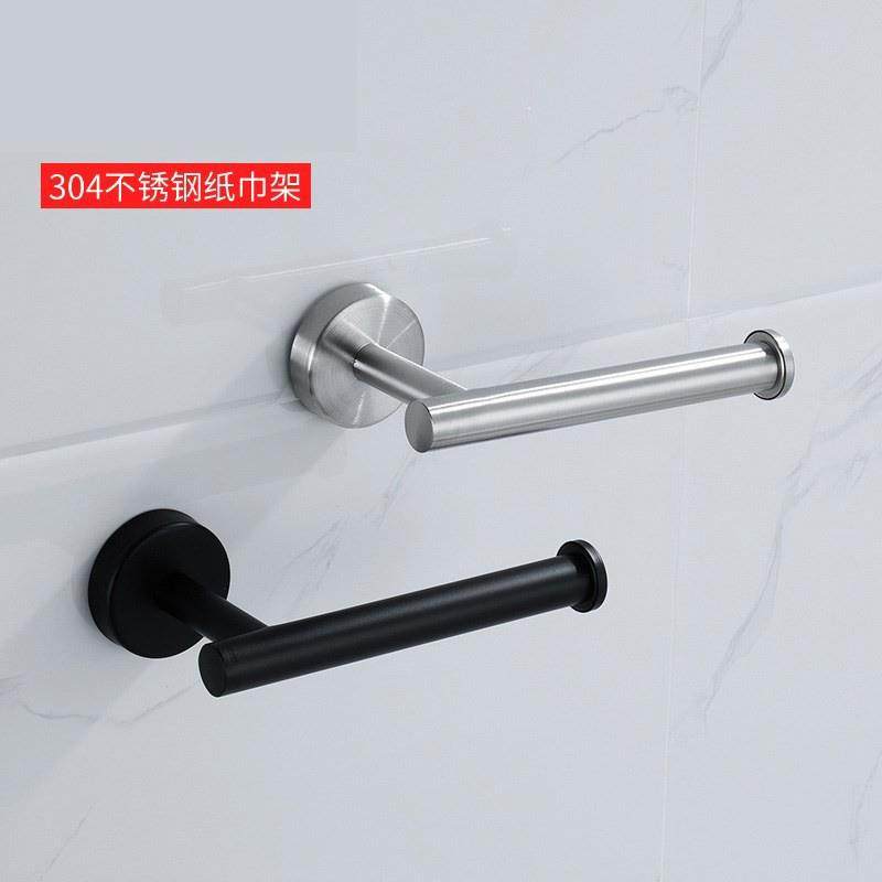 不锈钢纸巾架浴室壁挂式卷纸架浴室免打孔厕纸架储物架厕纸卷