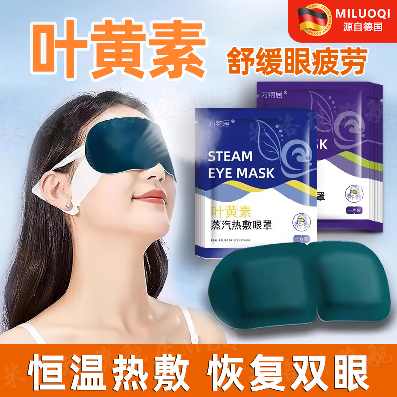 德国品质叶黄素蒸汽眼罩热敷缓解眼疲劳男女学生热敷睡眠护眼贴
