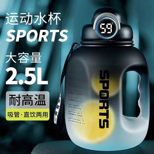 水杯大容量男生健身运动水壶吨桶吨耐高温塑料水瓶大肚杯子桶可携