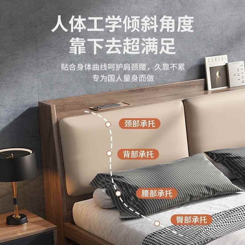 箱1体床简约双人床主卧.高箱储物1.2米榻榻8米GAX板式床床实木