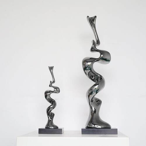 件BJ0227透明树抽象脂玄关摆酒店别墅客厅电视柜桌面雕软装饰工艺