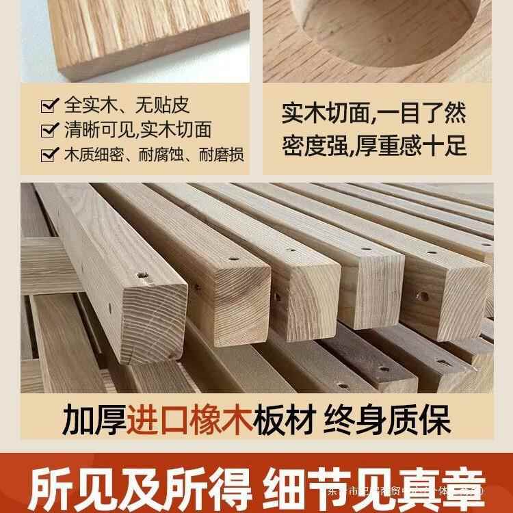 主床实木ODD床现代简约人床卧1.m原木床1.8m家双用5单人床榻榻米