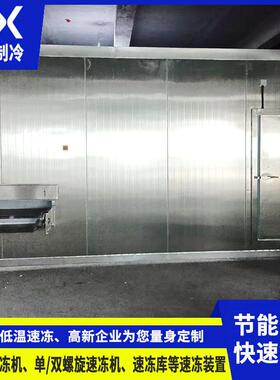 海鲜水产双螺旋速冻机牛排羊肉隧道式速冻机金枪鱼海鲜速冻设备