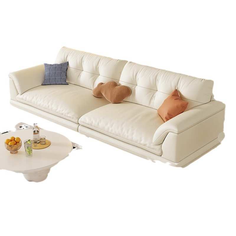 意式极简沙发客厅小户型北欧简约直排轻奢家用皮艺贵妃沙发无