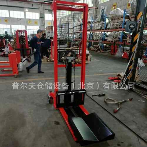 手动卷膜堆高车带转盘60度旋转纸卷夹塑料膜卷上料非标