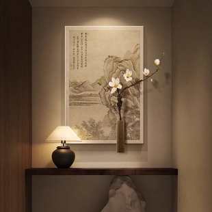 宋代美学玄关装饰画中式花鸟走廊尽头挂画高级感禅意客厅茶室壁画