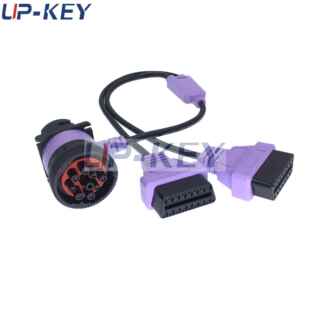 J1962公母一体OBD诊断检测线J1939德驰康明斯转OBD母头转接线