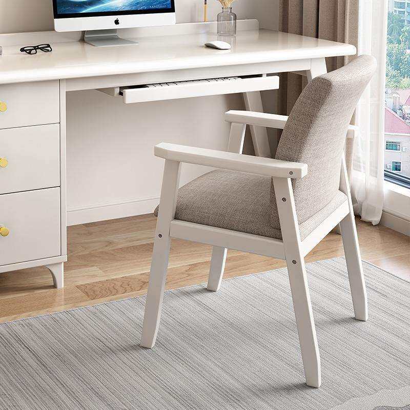 中式实木餐椅家用书桌椅子休闲现代简约弧形靠背宿舍酒店餐厅通用