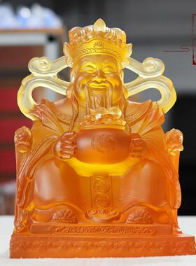 琉璃文财神寺庙财神爷佛像摆件居家客厅寺院桌面供奉招财财神殿