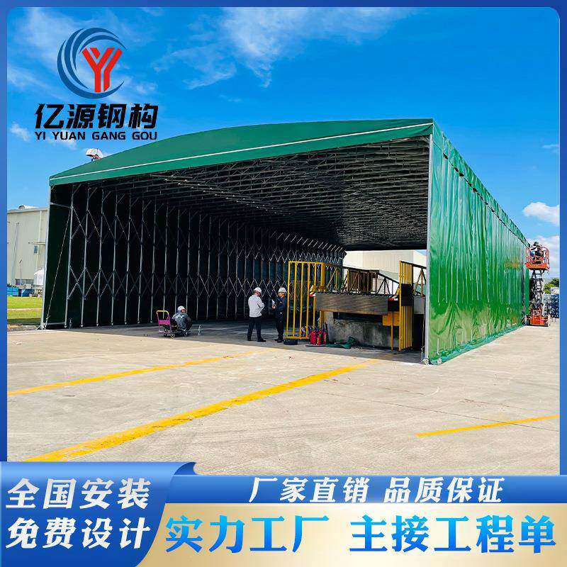 活动推拉蓬户外篮球场遮阳雨棚手动伸缩式帐篷伸缩篷防雨防暴雨