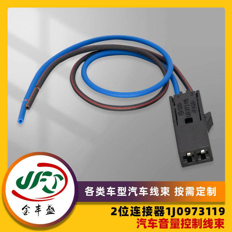 定制各类汽车线束2孔防水线1J0973119汽车音量控制线车门连接线
