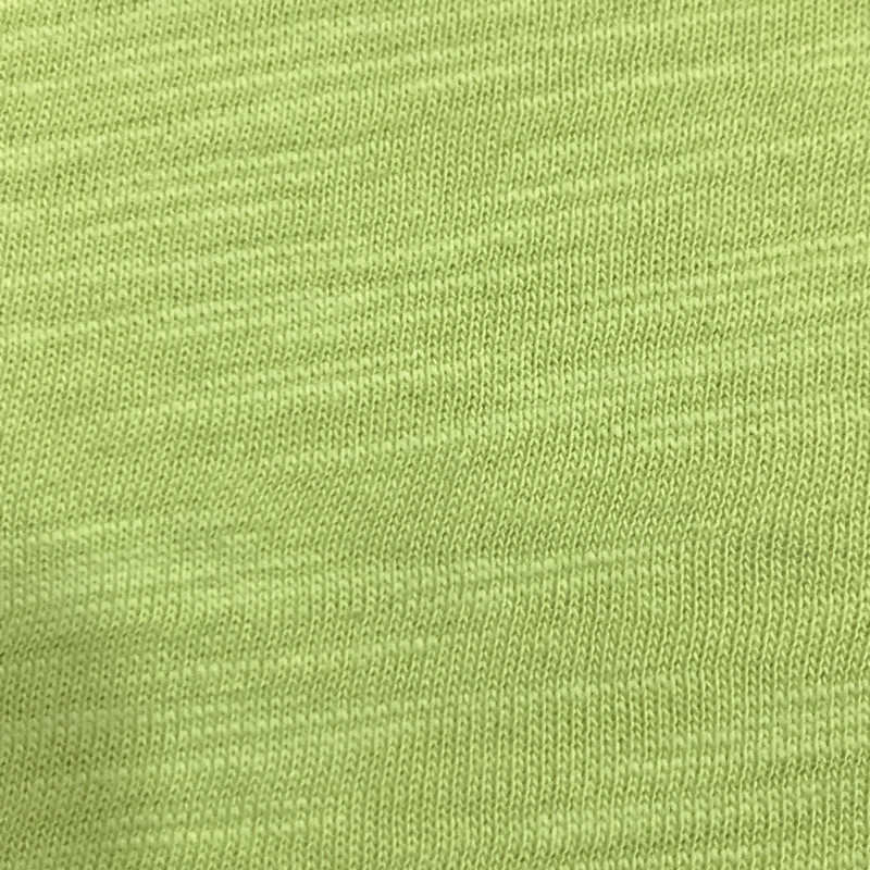 21s棉竹节单面 170克精棉竹节针织汗布 中大服装面料现货供应