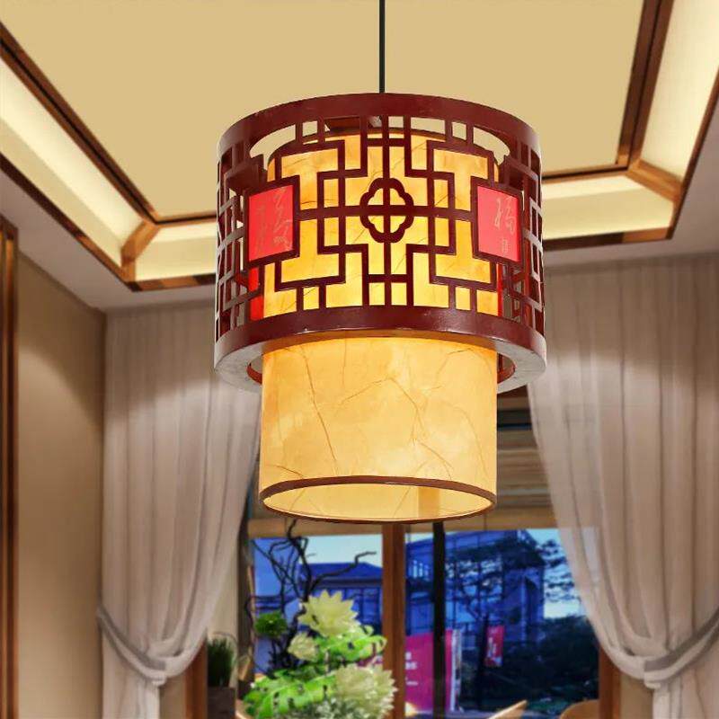 仿古中式小吊灯木走廊艺灯火锅店复古典国中D03风餐厅过道灯灯笼