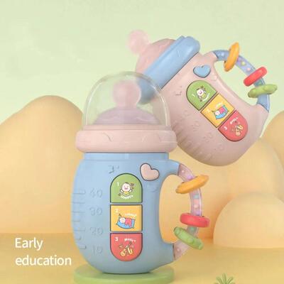 Baby Musical Feeding Bottle Pacifier born Soft Teether Rattl