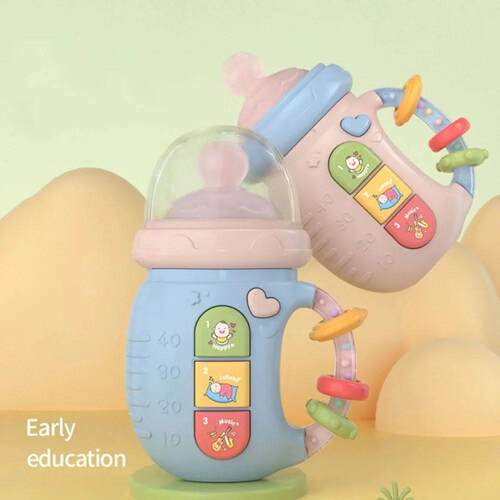 Baby Musical Feeding Bottle Pacifier born Soft Teether Rattl